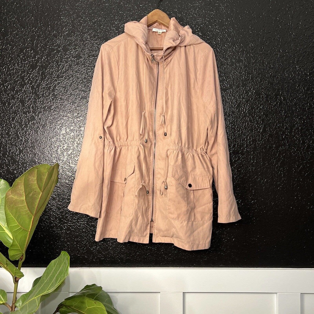 the zigzag stripe trench coat style jacket size 1x